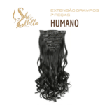 Extensão de Cabelo Ondulado 100% HUMANO – 7 Grampos – Várias Cores