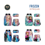 Mochila Escolar da Frozen Infantil e Juvenil - 3 peças