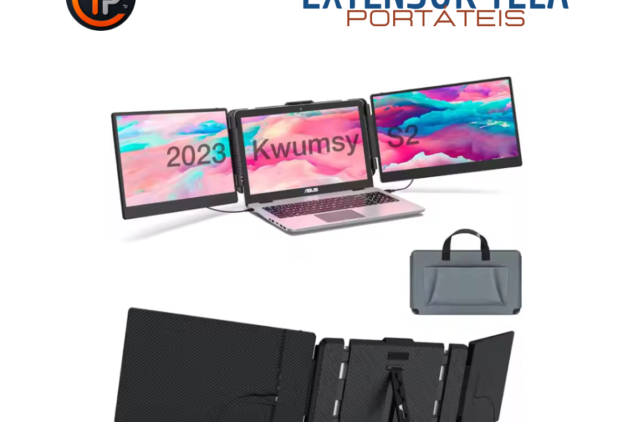 Extensor de Tela para Portáteis Laptop – Kwumsy S2 Monitor triplo portátil 14″ 1080P FHD IPS